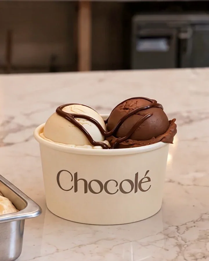 Chocolé Gelato Cup · serving illustration
