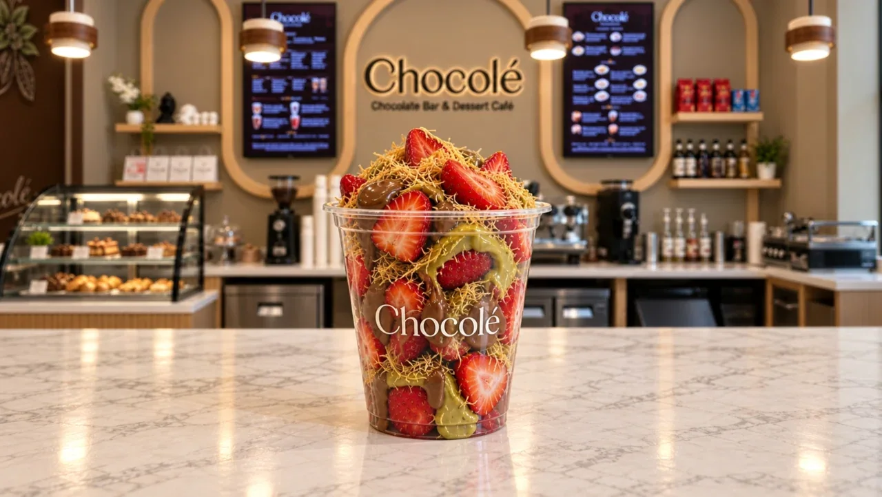 Dubai Strawberries · serving illustration