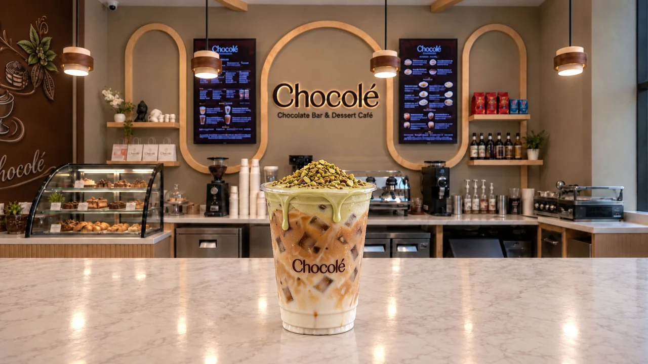 Iced Pistachio Latte · serving illustration