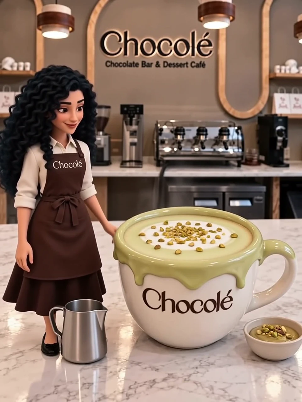 Pistachio Latte · serving illustration